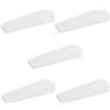 Sossai 5 x Cuneo porta/Fermaporta in gomma rigida | sossai® TSK95 | Colore: bianco