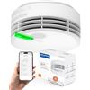Hekatron Genius Plus X Edition - Rilevatore di Fumo con Batterie Integrate e Cuscinetti Adesivi Inclusi - Bianco