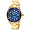 Invicta Pro Diver Orologio da Uomo in acciaio inossidabile con movimento Quarzo - 47mm, Oro / Blu