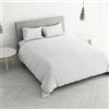 Italian Bed Linen Parure copripiumino Satin Stripes, Bianco, Matrimoniale