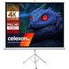 celexon Basic schermo a treppiede 220 x 220 cm, formato 1:1, schermo portatile