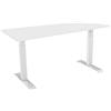 celexon scrivania con altezza regolabile elettricamente Economy eAdjust-58123 -colore bianco, incluso piano scrivania 125x75 cm