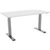 celexon scrivania con altezza regolabile elettricamente Economy eAdjust-58123 - colore grigio, incluso piano scrivania 175 x 75 cm