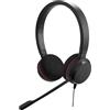 Jabra Evolve 20 MS Duo - Stereo-Headset per Softphone VoIP certificazione per Skype for Business