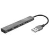 TRUST Hub Mini 4 porte Halyx - alluminio - Trust (unità vendita 1 pz.)