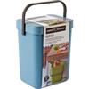 PERFETTO Pattumiera Gino - per rifiuti organici - 5 L - azzurro - Perfetto (unità vendita 1 pz.)