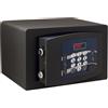Ristoattrezzature Modello: 100682033,Cassaforte digitale motorizzata 28x20x18h cm a taglio laser con display a LED rossi, codice cliente a 4 cifre