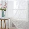 MIULEE Tende di Pizzo-Tende Bianco per Finestre in Pizzo Trasparente Ricamate Floreali per Camera da Letto Soggiorno, Tenda Ricamate con Occhielli, 2 Pezzi Tenda, 2 X150x245cm(LxA)