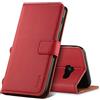 Anjoo Cover compatibile per Samsung A5 2017, in pelle PU con chiusura magnetica di alta qualità, a portafoglio, compatibile con Samsung A5 2017, colore: Rosso