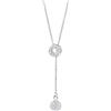 Elli Collana Y-Catena Palla da Donna, con Cristalli in Argento Sterling 925