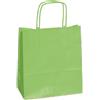 Shopper in carta - maniglie cordino - 18 x 8 x 24cm - mela verde - conf. 25 sacchetti