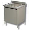 Ristosubito Lavello/Lavatoio Armadiato Acciaio Inox una Vasca su gambe Modello A1V086 Dim. cm L.80 P.60 H.85