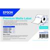 Epson rotolo continuo di carta PREMIUM MATTE LABEL opaca per stampa inkjet 76 mm x 35 mt adesivo permanente C33S045418