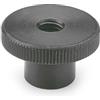 Ganter Normelemente | Dado zigrinato alto - DIN 466-M12 | Acciaio brunito | 5 pezzi