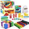 Calmado - 450 Tasselli Domino in Legno Set Domino Grand Edizione + Borsa + Istruzioni + Accessori