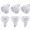 DiCUNO Lampadina LED MR16 GU5.3 5W, Non dimmerabile, Lampadine LED spot, Equivalente alogeno 50W, 380LM, Bianco freddo 6000K, AC/DC 12V, angolo del fascio di 60 °, 6 Pezzi