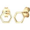 Elli Orecchini da donna Hexagon Geo Trend Minimal filigrana in argento sterling 925