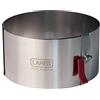 Lares Anello per torta con leva di serraggio, diametro 10 - 18 cm, altezza 10 cm, in robusto acciaio a molla regolabile, con scala per lavori precisi, made in Germany