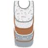 LÄSSIG Set di bavaglini per bambini (5 pezzi) con chiusura a strappo in cotone impermeabile/Value Pack Bib Tiny Farmer Sheep