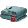 PIKOLIN Piumino Singolo Autunno Inverno 150 x 220 cm Effetto Piuma 300 gr - Piumone Caldo, Morbido, Traspirante e Reversibile - Verde scuro