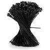 QIMEI-SHOP 500 Pezzi Fascette Plastica Nere 200 mm x 2,5 mm Fascette Elettricista Lunghe Cavi Nylon per Cable Management Giardinaggio
