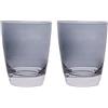 Excelsa Happy Colour Set Bicchieri Acqua, Vetro, Grigio, 2 Pezzi