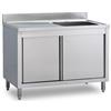 Ristosubito Lavello/Lavatoio Armadiato Acciaio Inox una Vasca con gocciolatoio Modello A1VGS/D117 Dim. cm L.110 P.70 H.85