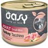 Oasy Grain Free per Cani Adult Small Mini da 200 gr Gusto Tacchino con Verdure