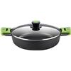 BRA Prior | Casseruola bassa 36 cm, Manici rimovibili | Capacità 7,1 L, adatta a tutti i piani cottura, induzione inclusa