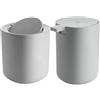 Alessi Birillo PL10 W Cestino di Design in PMMA, Bianco & Birillo PL05 W Dispenser per Sapone Liquido di Design, Bianco