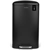Les Collectors N°705 Pattumiera da cucina a pedale in ACCIAIO INOX, colore NERO opaco, 30L