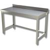 Ristosubito Tavolo da lavoro Acciaio Inox Con alzatina con telaio/cornice Modello GSR126A Dim. cm L.120 P.60 H.85