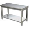 Ristosubito Tavolo da lavoro Acciaio Inox Senza alzatina Modello G136 Dim. cm L.130 P.60 H.85