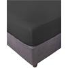 Miracle Home, Anti-Peeling Lenzuolo con Angoli Elasticizzati, Morbido e Confortevole, 50% Cotone 50% Poliestere, Nero. 105 x 200, Letto 105. 105 x 200 x 30
