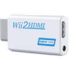 Wii Rybozen - Convertitore da Wii a HDMI, adattatore da Wii a HDMI 1080P 720P, adattatore audio video, connettore HDMI con jack audio da 3,5 mm e uscita HDMI, supporta tutte le modalità di visualizzazione