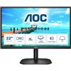 AOC AOC 22B2H/EU - Monitor a LED - 22 (21.5 visualizzabile) - 1920 x 1080 Full HD (1080p) @ 75 Hz - VA - 200 cd/m² - 3000:1 - 4 ms - HDMI, VGA - nero 22B2H/EU