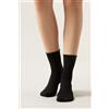 Calzedonia Calzini Corti Senza Elastico In Cotone Nero