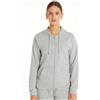 Tezenis Felpa Leggera Cappuccio Con Zip E Coulisse Donna Grigio