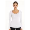 Tezenis Maglia Scollo Madonna Maniche Lunghe In Viscosa Donna Bianco