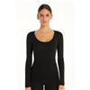 Tezenis Maglia Scollo Madonna Maniche Lunghe In Viscosa Donna Nero