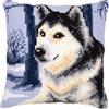 VERVACO Kit Cuscino Punto Croce Husky Set Ricamo Principianti Cuscini Gobelin Decorativi ca. 40 x 40 cm Accessori per Lavoretti Creativi DIY Casa Decor Hobby Adulti Cross Stitch