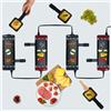 Ⓜ️🔵🔵🔵 Weasy TAK12 rossa - [📦🚨Spedizione immediata!🚚💨] Grill e Raclette, 2 in 1, per 2 persone, CONNETTIBILE IN SERIE FINO A 4 ELEMENTI, colore ROSSO