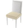 Italian Bed Linen Coppia coprisedia senza schienale "Leslie", Panna, Taglia Unica