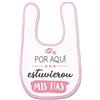 Supermolon 02314 - Bavaglino per bebè, con velcro, rosa pastello, unisex
