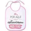 Supermolon 02307 - In Qui Stuvieron Mis Tias Bavaglino per bebè con lacci, rosa pastello, unisex