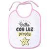 Supermolon 00709 - Bavaglino per bebè, con lacci, rosa pastello, unisex
