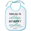 Supermolon 03120 - Tengo una Tia Caldosa Bavaglino per bebè con lacci, blu celeste, unisex