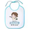Supermolon 02642 - Soy el Rebelde de la Casa, Bavaglino per bebè, con lacci, blu celeste, unisex