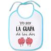 Supermolon 03687 - Yo Soy la Guapa de Las Dos Bavaglino Mellizas con lacci, blu celeste, unisex