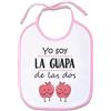 Supermolon 03700 -Yo Soy la Guapa de Las Dos Bavaglino Mellizas con lacci, rosa pastello, unisex